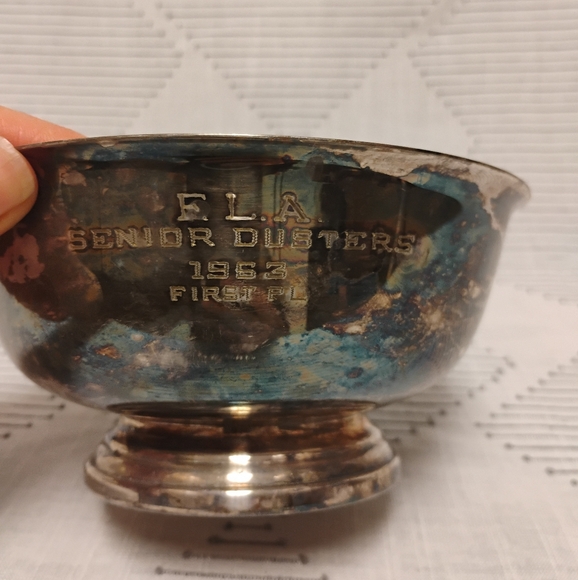 Vintage Gorham Silverplate Trophy Bowl 1963 Senior Dusters Decorative Bowl - Picture 2 of 6